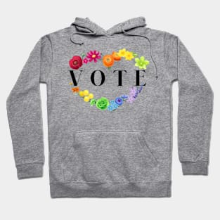 Chic Rainbow Heart Vote! Hoodie